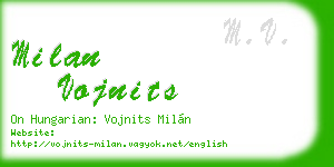 milan vojnits business card